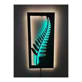 dekoraven Dal Dekoratif Led Işıklı Ahşap Tablo 55x25cm, dal1