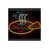 Dekoraven Dekoratif Neon Pizza Figürü Soft Neon Led