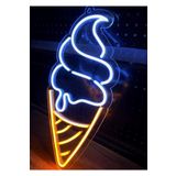 dekoraven Dondurma-külah Neon Led Tabela Dekoratif Aydınlatma (55x25cm)