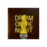 dekoraven Dream On The Night Neon Tabela Sarı, dreamwar