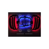 dekoraven Dumbell Led Işıklı Tablo mavi-kırmızı