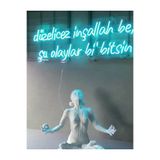 Dekoraven Düzelicez Inşallah Ve Şu Olaylar Bi Bitsin Yazı Neon Led Tabela Kafe Neon(70X40Cm), düzelravturjk