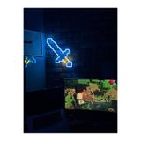 Dekoraven Elmas Kılıç Neon Led Dekoratif Duvar Aydınlatması - Game Room, minecraftkılıç60