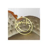 dekoraven Emoji Smile Neon Tabela Neon Yazı Dekoratif Aydınlatma Ve Gece Lambası, smileemoji