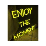 dekoraven Enjoy The Yazı Neon Led Tabela Dekoratif Aydınlatma Kafe Dekor 50X50Cm, moment