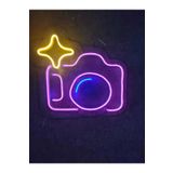 dekoraven Fotoğraf Makinesi Neon Led Tabela Neon Dekoratif Duvar Aydınlatması fotoğrafmakinesineon