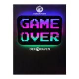 dekoraven Game Over Led Işıklı Ahşap Tablo gow1