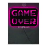 dekoraven Game Over Led Işıklı Tablo Pembe 55x35 cm, goodekoraven