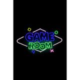 dekoraven Game Room Oyuncu Odası Gamer Neon Tabela Dekoratif Aydınlatma 70x40cm Mavi-Yeşil, gamerroomneon21