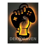 dekoraven Gamepad Işıklı Tablo 55x40 cm Ahşap Duvar Dekorasyon, gamepadrvn