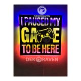 dekoraven Gamer Led Işıklı Ahşap Duvar Tablosu, ıpause