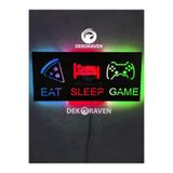 Dekoraven Gamer Led Işıklı Tablo, camkokusu173