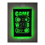 dekoraven Gamer Led Işıklı Tablo yeşil
