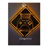 dekoraven Gamer Zone Led Işıklı Ahşap Tablo ADKRW356