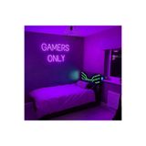 Dekoraven Gamers Only Gamer Neon Oyuncu Odası Dekor Neon Tabela(80X40Cm), gmravaenmor