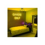 Dekoraven Gamers Only Gamer Neon Oyuncu Odası Dekor Neon Tabela(80X40Cm), gmravaensar