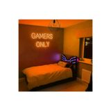 Dekoraven Gamers Only Gamer Neon Oyuncu Odası Dekor Neon Tabela(80X40Cm), gmravaenturun
