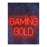 dekoraven Gaming Gold Gamer Neon Led Tabela Dekoratif Aydınlatma 70X50Cm Kırmızı, gaminggold