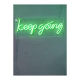 dekoraven Going Neon Led Duvar Yazısı Dekoratif Işıklı Gece Lambası Duvar Süsü Yeşil 55x20 cm, keep
