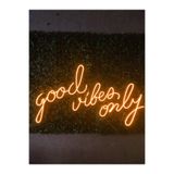 dekoraven Good Vibes Only Neon Led Tabela Dekoratif Aydınlatma 80x45 Cm Turuncu, goodvibs45