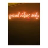 dekoraven Good Vibes Only Neon Şekiller Işaret Neon Led Dekoratif Duvar Aydınlatması Neon Duvar Yazısı Turuncu, goodvibneon