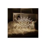 dekoraven Göz Eye Neon Led Dekoratif Duvar Yazısı Tabelası Aydınlatması Gece Lambası Sarı 40x40 cm, SMC-1025
