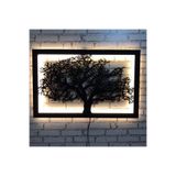 Dekoraven Hayat Ağacı Ledli Duvar Süsü Mdf Tablo Duvar Aksesuarı Ahşap Tablo, 58012341460037