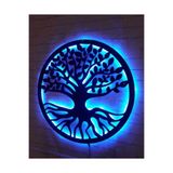 Dekoraven Hayat Ağacı Ledli Duvar Süsü Mdf Tablo Duvar Aksesuarı Ahşap Tablo, 59012341460132