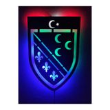 dekoraven Hersek Sancak Led Işıklı Ahşap Tablo 55x40 cm, bosna
