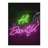 dekoraven Hi Beautiful Neon Led Dekoratif Duvar Aydınlatması Neon Duvar Yazısı hibeatiful