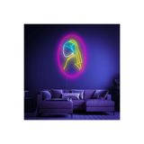 dekoraven Inci Küpeli Kız Neon Dekoratif Aydınlatma 70x40 cm, inciraven