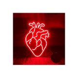 dekoraven Kalp Neon Led Tabela Dekoratif Aydınlatma 50x30 cm Kırmızı, kalp10raven