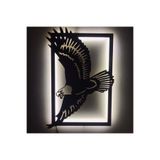 Dekoraven Kartal Ledli Duvar Süsü Mdf Tablo Duvar Aksesuarı Ahşap Tablo, 59012341460043