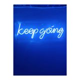 Dekoraven Keep Going Neon Led Duvar Yazısı Dekoratif Işıklı Gece Lambası Duvar Süsü, keepmaviraven1
