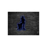 dekoraven Killjoy Ledli Tablo 32x50 cm Siyah Mavi Led Işıklı Duvar Dekorasyon Tablosu, TYC00665643258