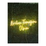 Dekoraven Kırılan Tırnağım Olsun Kuaför Güzellik Merkezi Neon Led Tabela(70X30Cm), kırılravrsar