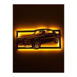 dekoraven Klasik Araba Led Işıklı Tablo 35x50 cm Duvar Dekorasyon Ürünü, klasik1
