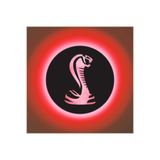 dekoraven Kobra Ahşap Led Işıklı Duvar Tablosu 50x50 cm Kırmızı, dmc024