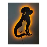 dekoraven Köpek& Kedi Led Işıklı Tablo cardog