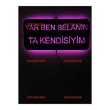 dekoraven Led Işıklı Duvar Tablosu, yar
