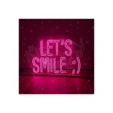 dekoraven Light Let's Smile Neon Işıklı Yazı, Neon Light 01