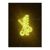 Dekoraven Makas Ve Tarak Neon Led Tabela Kuaför Güzellik Merkezi Berber Dekorasyon, makasrav40sar