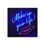 Dekoraven Make Up Your Life Yazılı Neon Led