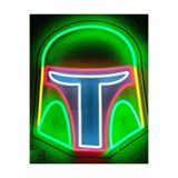 dekoraven Maske-Kask Neon Led Tabela Yeşil, maskraven