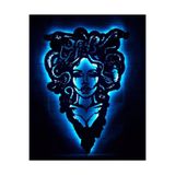 Dekoraven Medusa Ledli Duvar Süsü Mdf Tablo Duvar Aksesuarı Ahşap Tablo, 59012341460077