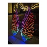 Dekoraven Melek Kanadı Neon Led Duvar Dekarasyon 100 * 100 Cm