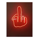 Dekoraven Middle Finger Neon Led Duvar Yazısı Dekoratif Işıklı Gece Lambası Duvar Süsü, midredraven1