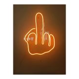 Dekoraven Middle Finger Neon Led Duvar Yazısı Dekoratif Işıklı Gece Lambası Duvar Süsü, midturuncraven1