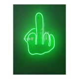 dekoraven Middle Finger Neon Led Duvar Yazısı Dekoratif Işıklı Gece Lambası Duvar Süsü Yeşil, mid
