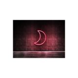 Dekoraven Moon Ay Hilal - Neon Led Dekoratif Duvar Yazısı Aydınlatması Gece Lambası